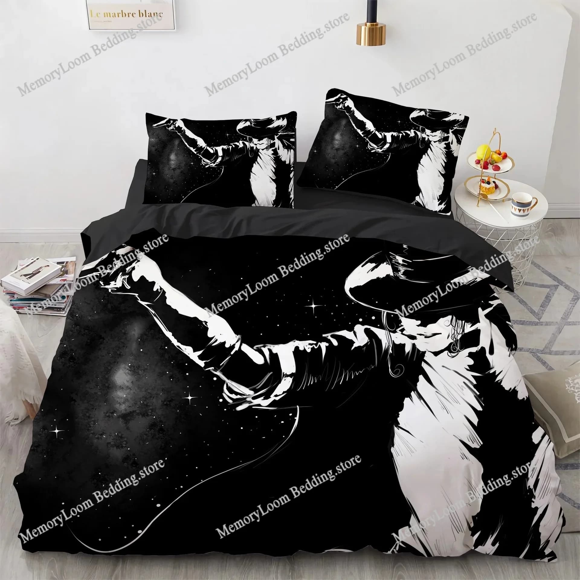 Set biancheria da letto Michael Jackson Set copripiumino leggero e morbido Copripiumino decorativo per adolescenti Ragazzi Ragazza Regalo grande