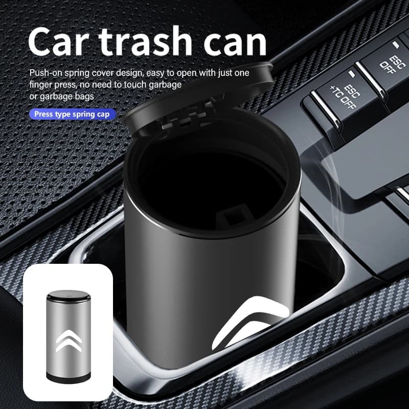 Car Dustbin Waste Rubbish Basket Bin Organizer Storage Bag Auto Accessories For Citroen C4 C3 C5 C1 C2 C6 VTS C4L DS3 DS4 DS5
