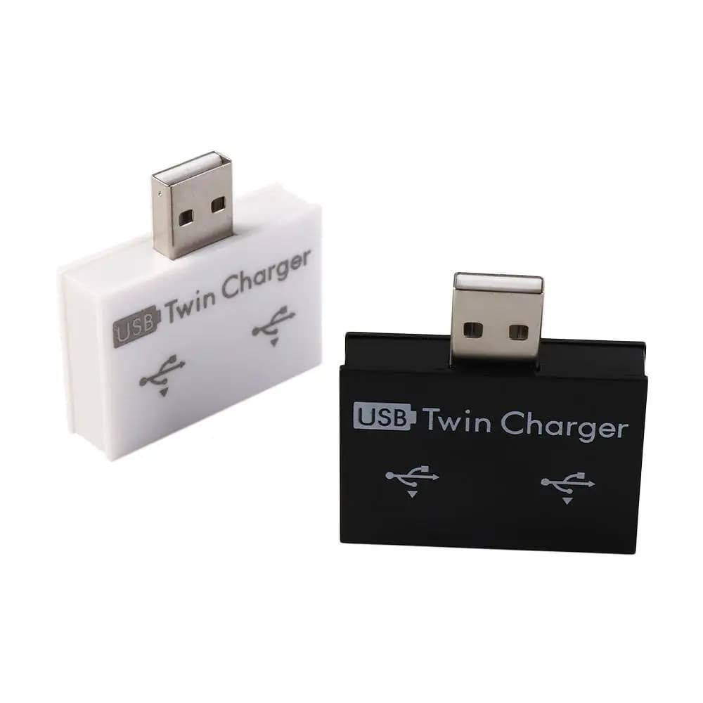 Adattatore Convertitore Hub USB 2.0 da 1 Maschio a 2 Porte Femmina, Splitter di Ricarica USB 2.0, Estensore di Ricarica USB
