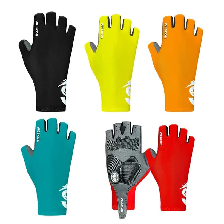 Half Finger Bicycle Gloves Anti Slip Riding Gloves Indoor Fitness Running Gloves Breathable Sweat Absorption for Men and Women
