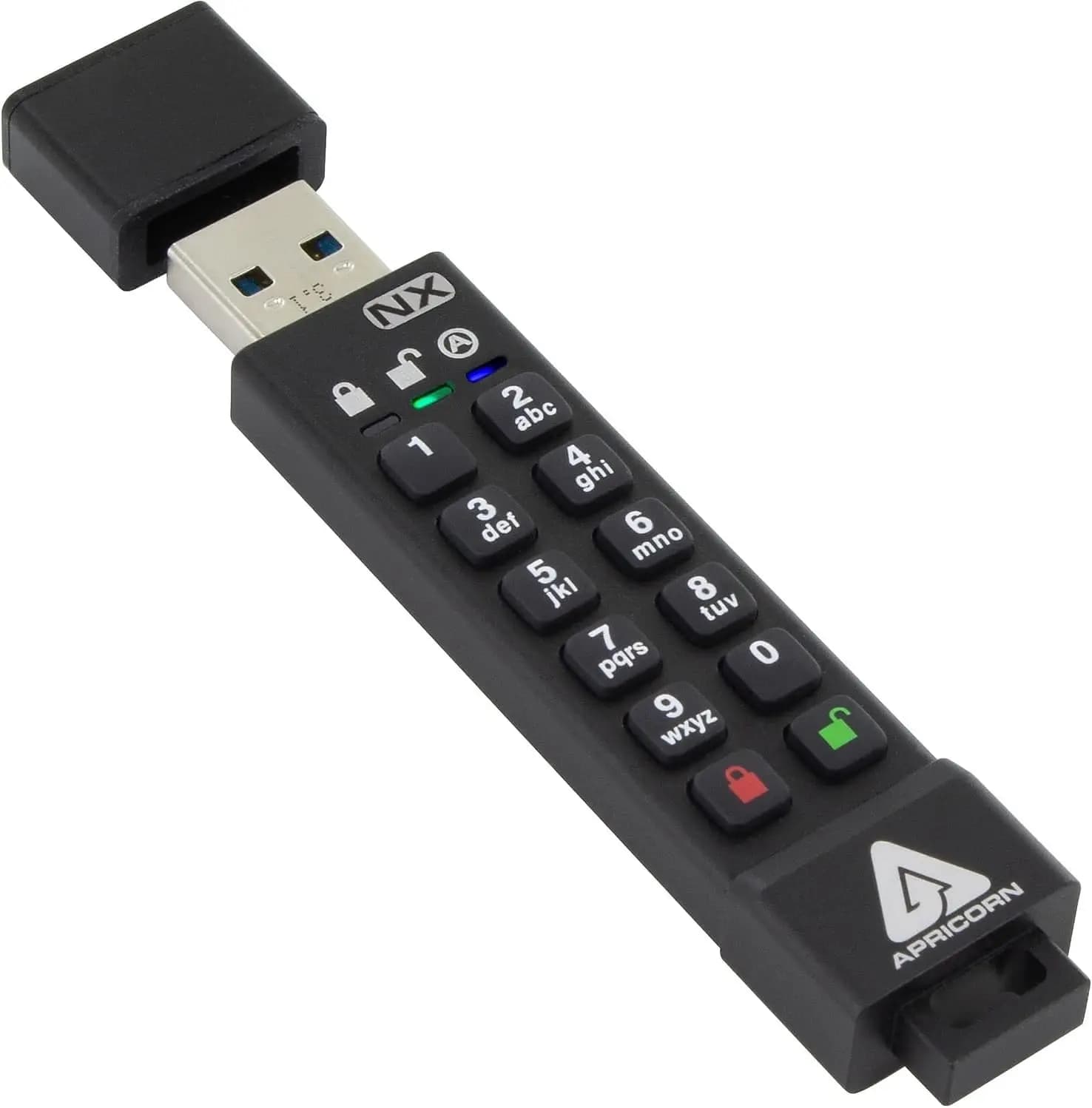 Chiavetta USB 3.0 Sicura, 4GB, Validata FIPS 140-2 Livello 3, Archiviazione Criptata per la Protezione dei Dati
