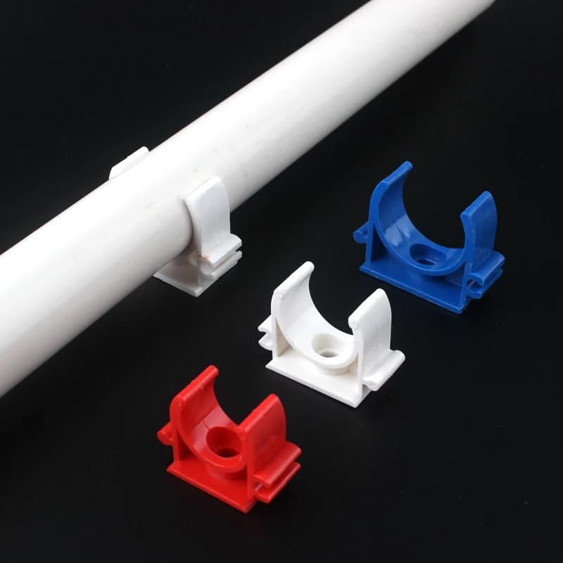 5/20/50 Pz 16 20 25mm PVC Morsetto Per Tubi Connettore Raccordi Per Tubi di Plastica Tipo U Tubo Dell'acqua Connettori Cinghia Accessori Da Giardino