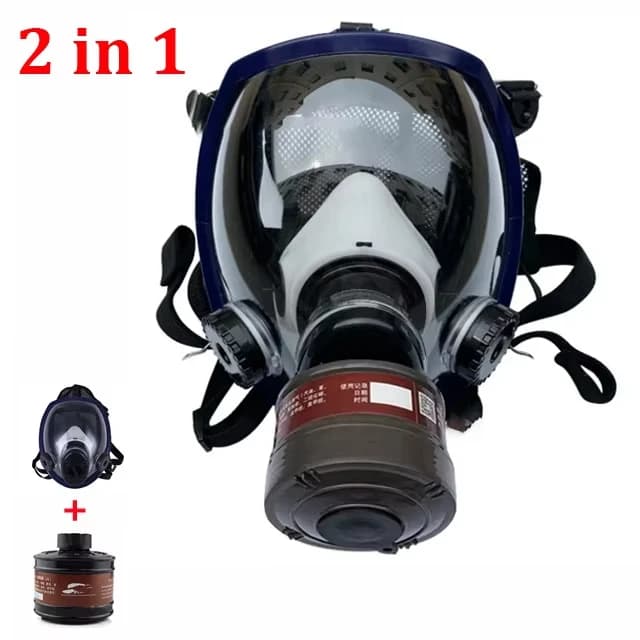 Maschera antigas a pieno facciale Contaminazione chimica biologica radioattiva Maschera antigas Respiratore Filtro Respiratore antipolvere per radiazioni