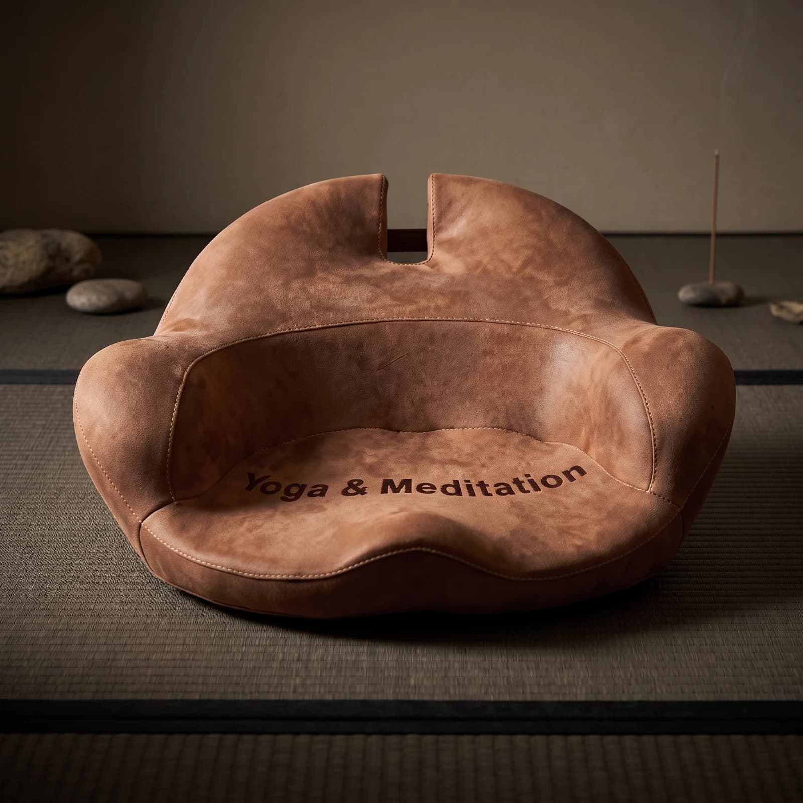 Meditation Cushion Memory Foam Floor Cushion with Backrest Zabuton Contoured Seat Suede-Like for Meditators