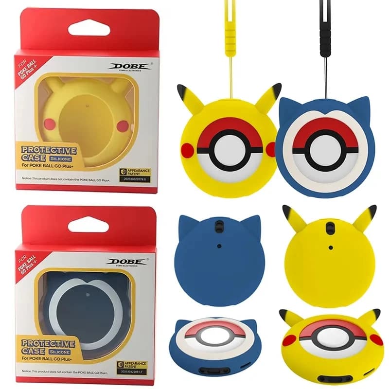 Custodia protettiva per Pokemon Pokeball GO PLUS Custodia protettiva Custodia protettiva in silicone per Anime Pikachu Switch Go Plus Gif