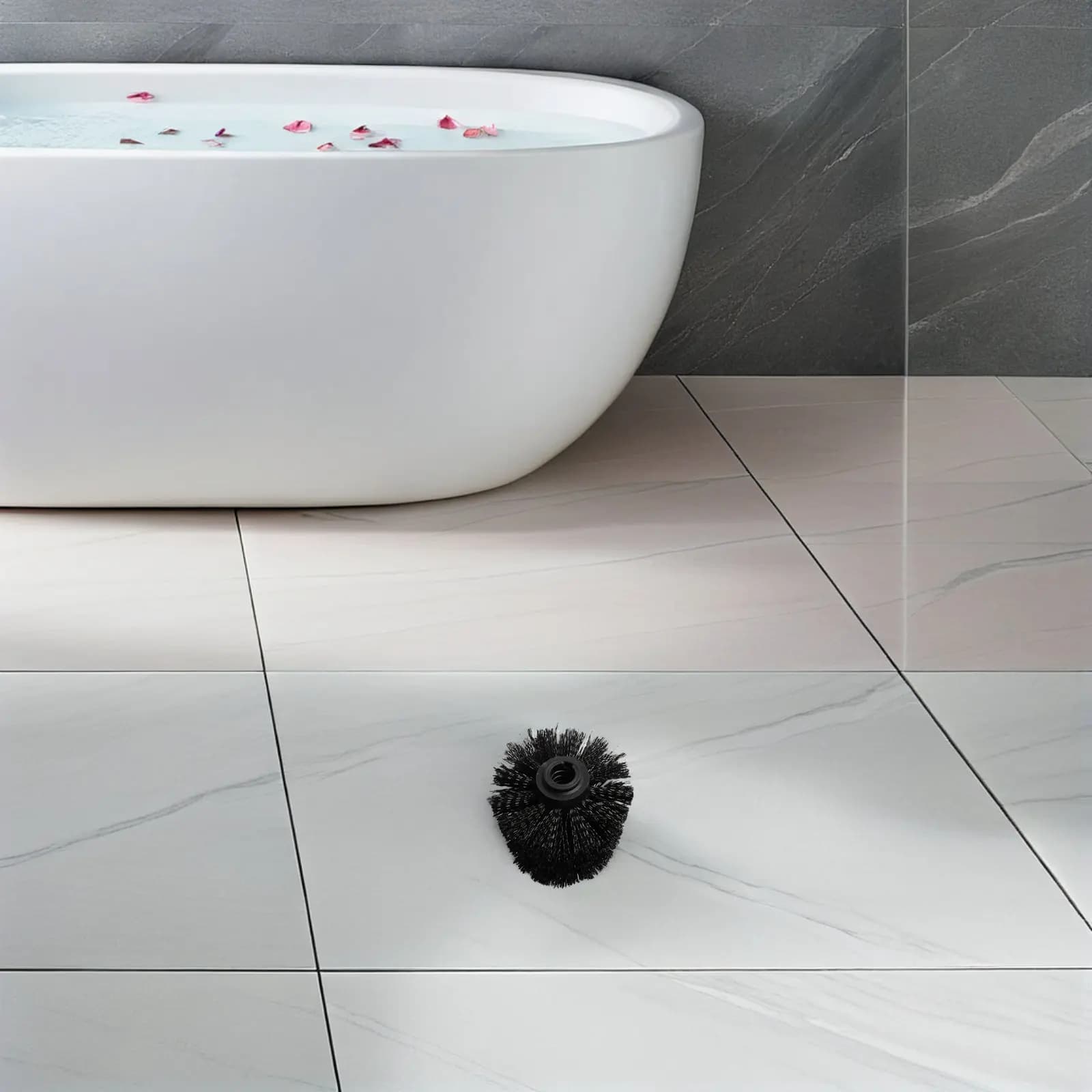 5 pezzi di ricambio universali per spazzole per WC, design a sfera in plastica, potente azione detergente, facile da riporre, salvaspazio, per il bagno