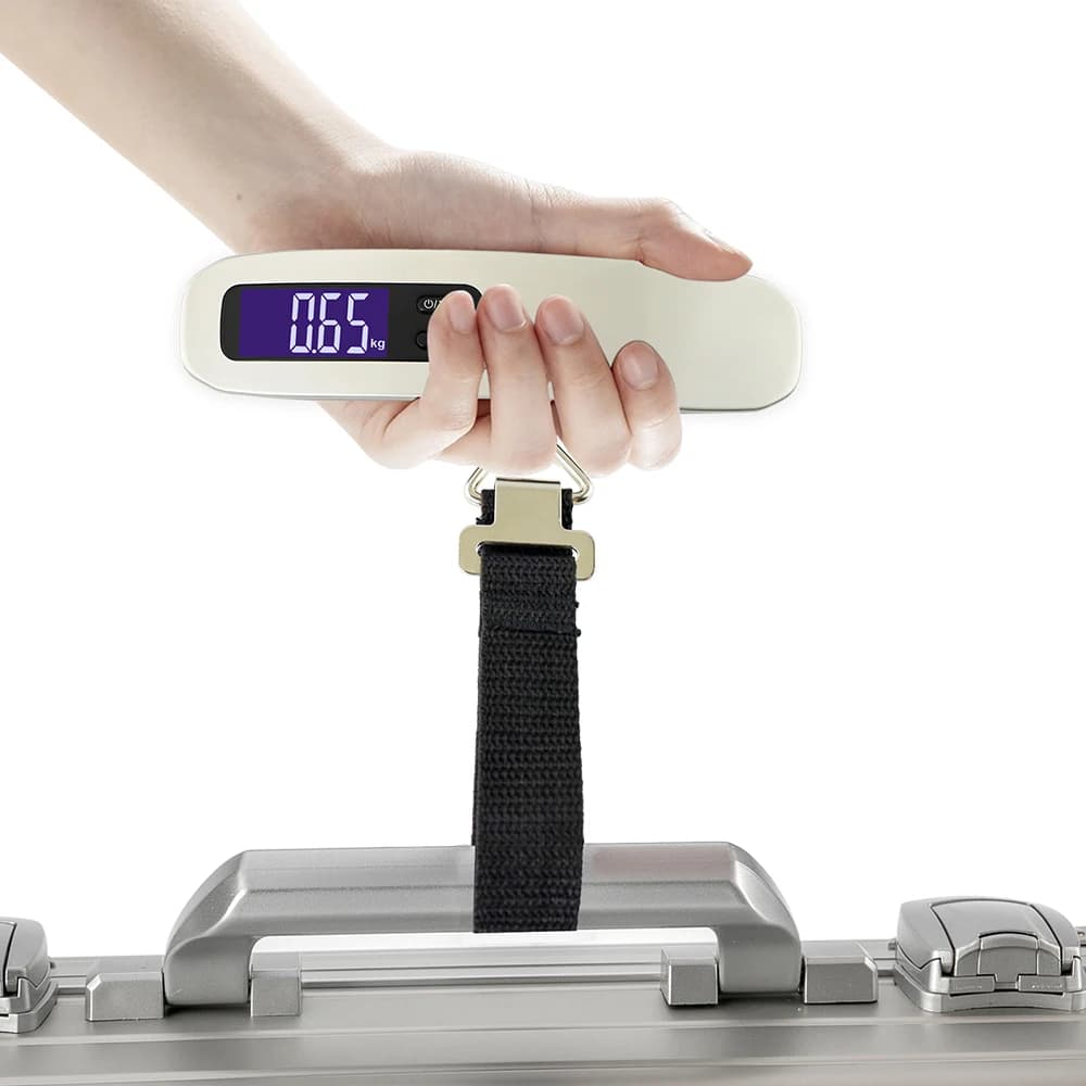 Bilancia Digitale Portatile per Bagagli da 50kg/110lb – Bilancia Elettronica LCD a Cinghia per Pesare Valigie e Bagagli da Viaggio