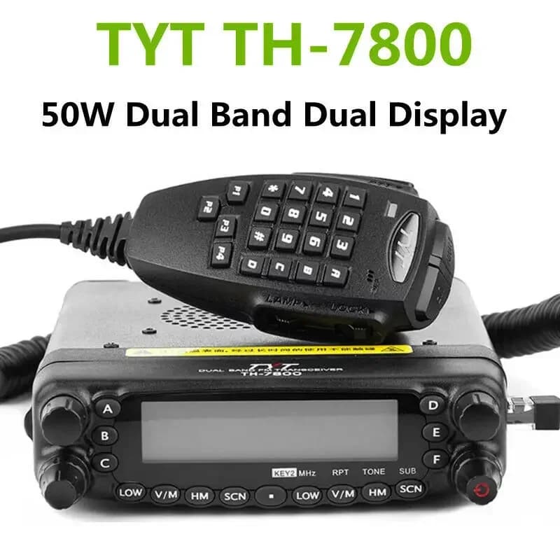 TYT TH-7800 Autoradio Mobile 50W Dual Band Amateur Ricetrasmettitore FM Stazione Ripetitore Comunicazione Wireless TH7800 Walkie Talkie