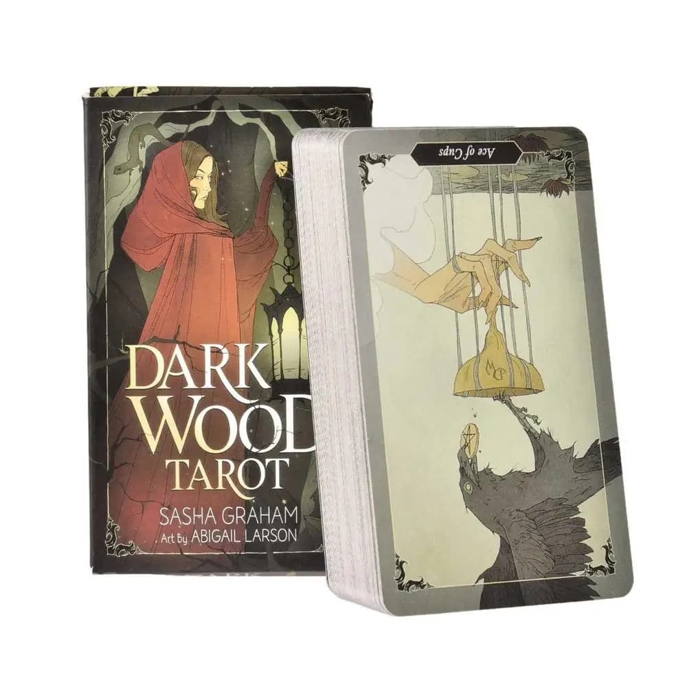 Tarocchi in legno scuro Raccolta di famiglia Gioco di carte di scacchi Fortune Telling Divination Carte Oracle Tavolo per il tempo libero