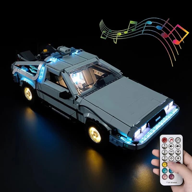 Set di illuminazione a LED adatto per LEGO Ritorno al futuro Time Machine DeLorean DMC-12 10300 (blocco non incluso)