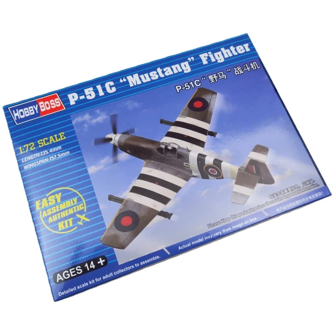 TRUMPETER 1/72 P-51C Mustang Fighter Modello di puzzle di assemblaggio in plastica