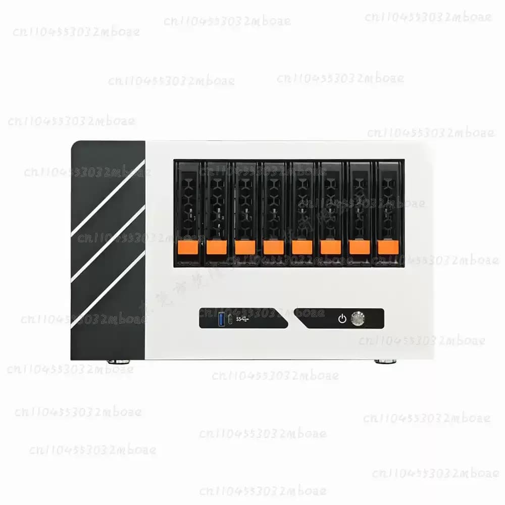 Scheda Madre MATX con Slot per Schede, Chassis Hot-Swap, Server NAS con 8 Dischi, PCIe Full Height