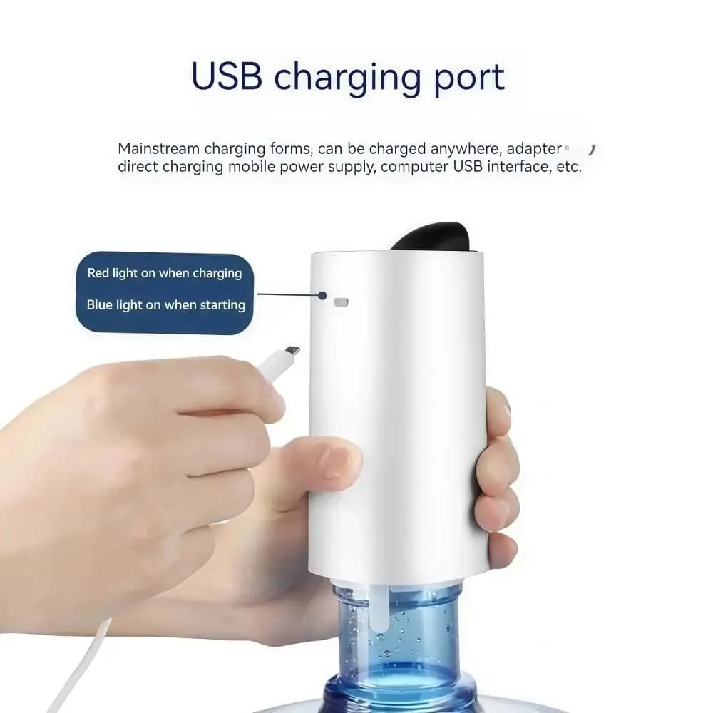Pompa per erogatore automatico di acqua con ricarica USB Pompa per erogatore di bottiglie d'acqua portatile pieghevole Dispenser di acqua elettrico intelligente