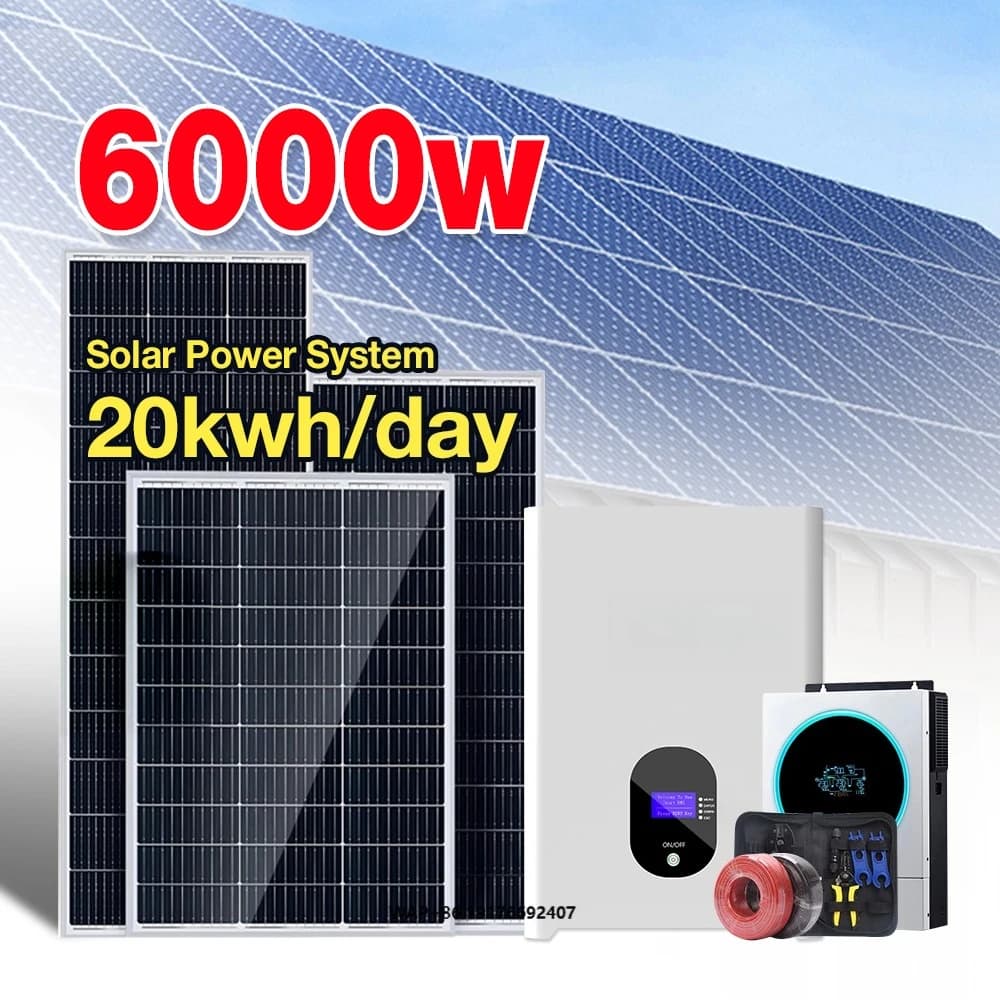 Pannelli Solari a Buon Prezzo, Kit Completo Off-Grid, Sistema di Energia Solare 3kw 5kw 10kw, Sistema di Alimentazione Solare Impilabile per Casa