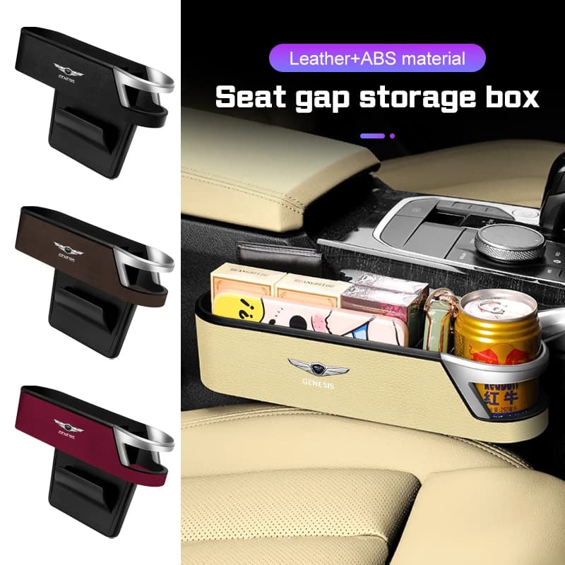 For GENESIS Coupe G70 G80 G90 GV60 GV70 GV80 EV BH GV90 ABS Car Seat Gap Storage Box Telephone Key Organizer Accessories