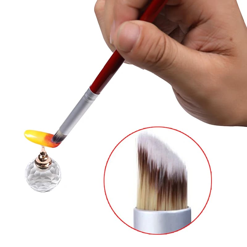 1 Pennello per Nail Art con Effetto Sfumato Stellato, Pennello Obliquo per Gel UV Fai da Te, Strumento per Pittura Graduale delle Unghie