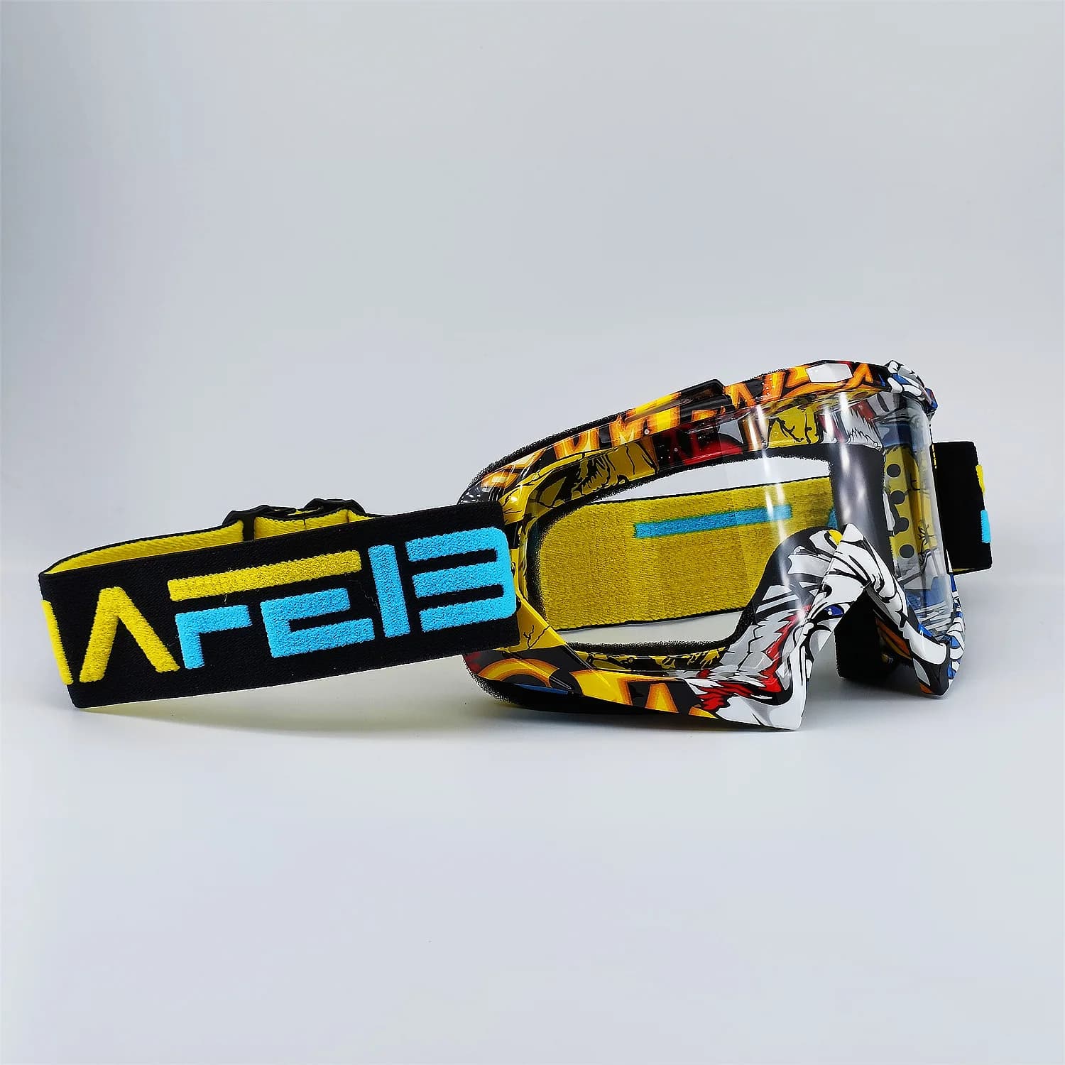 Occhiali Sportivi N634 per Moto, Antivento, Unisex, per Casco, Sci e Snowboard, Protezione UV