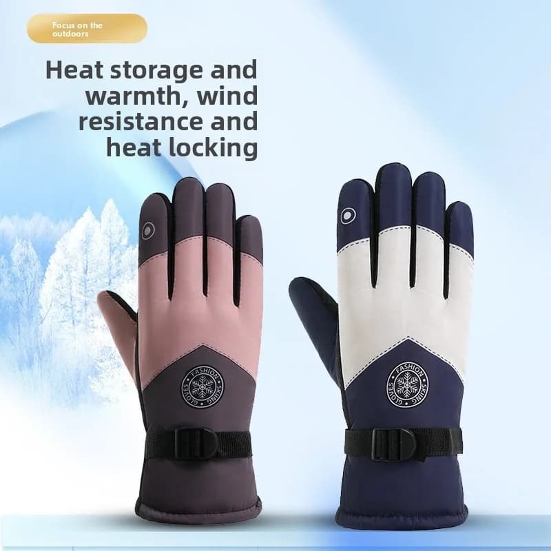 Unisex New Autumn Winter Non Slip Windproof Waterproof Thermal Insulated Warm Gloves for Outdoor Cycling and Skiing