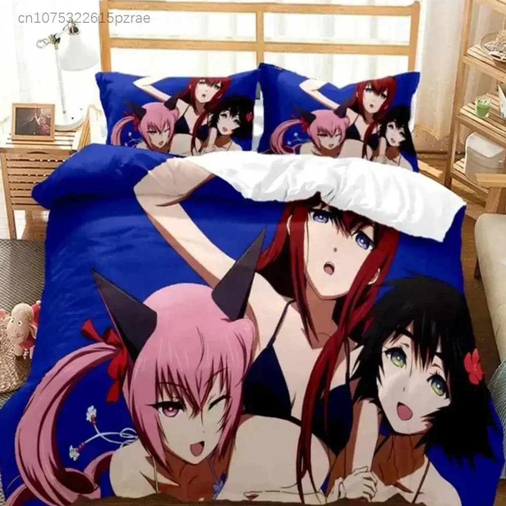 3D Print Anime Steins Gate Kurisu Makise Bedding Set Bedroom Soft Modern Bedspreads Comefortable Duvet Cover Quilt Pillowcase