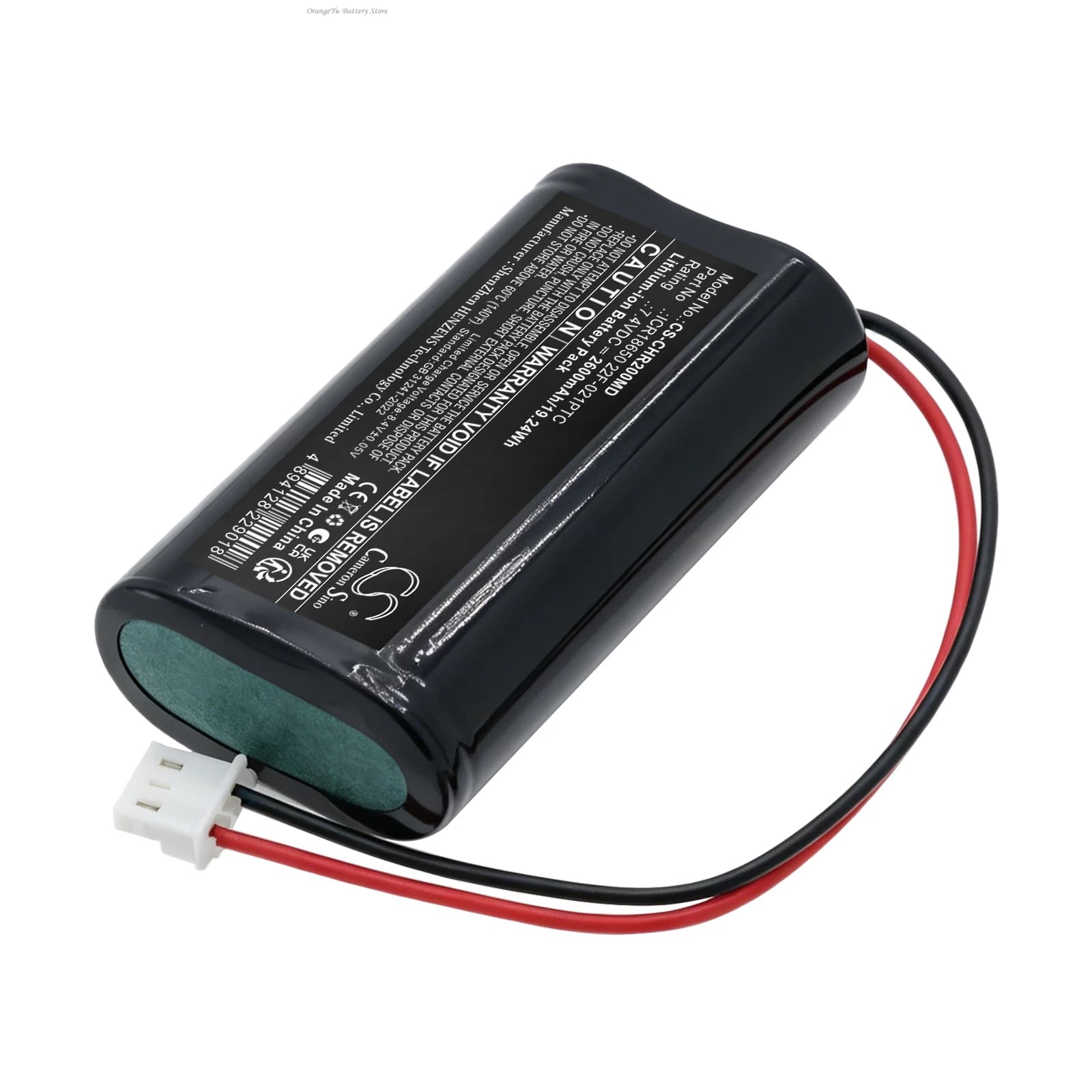 Replacement 7.4V 2600mAh Medical battery ICR18650 22F-021PTC for CHARMCARE ACCURO Versatile Bedside Pulse Oximeter