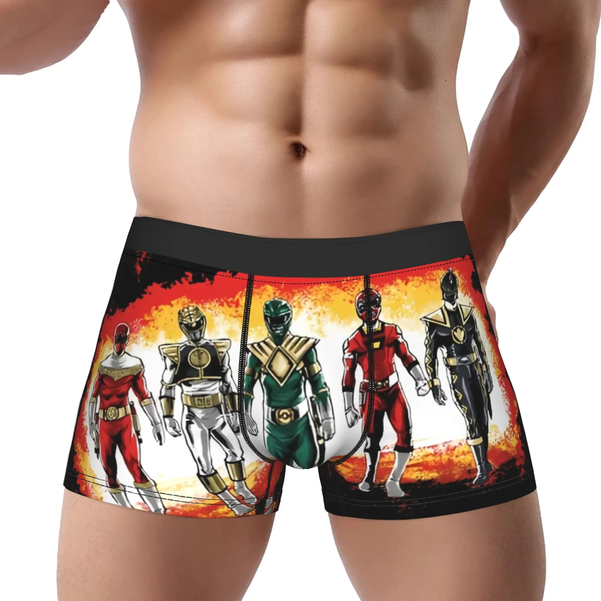 Bandai boxers The Ranger Underpants Breathbale Panties Men's Underwear Print Shorts Boxer Briefs