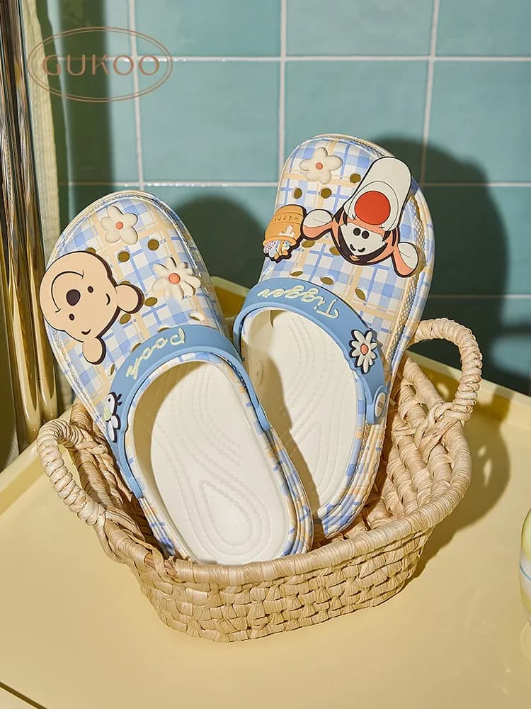 Sandali Estivi Disney Winnie the Pooh Tigger Hundred Acre Wood Series con Testa Grande, Cartone Animato Carino, Comodi da Interno per Donna