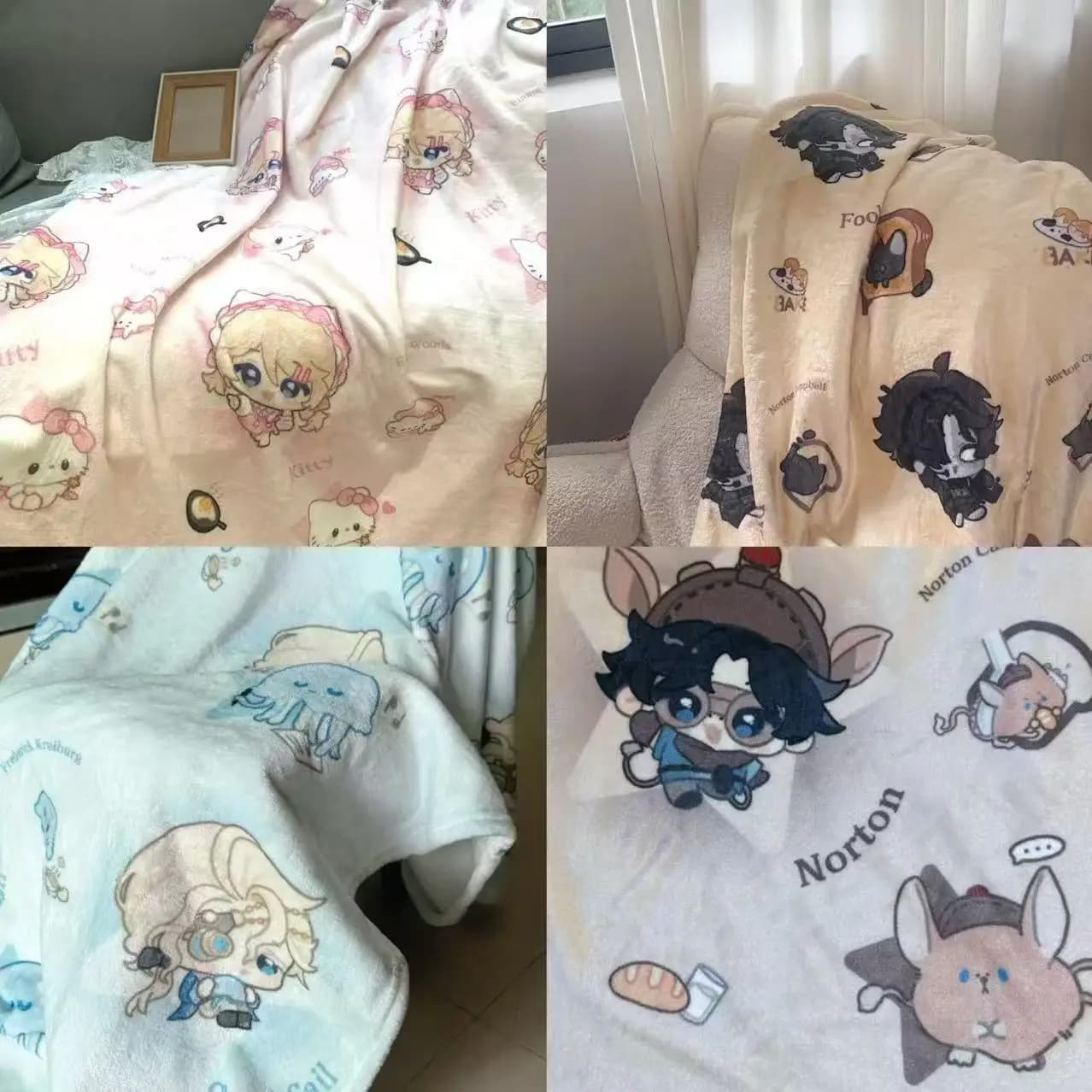 Anime Identity V Emma Woods Norton Campbell Frederick Kreiburg Cosplay Cartoon Mantieni calda coperta di lana regalo