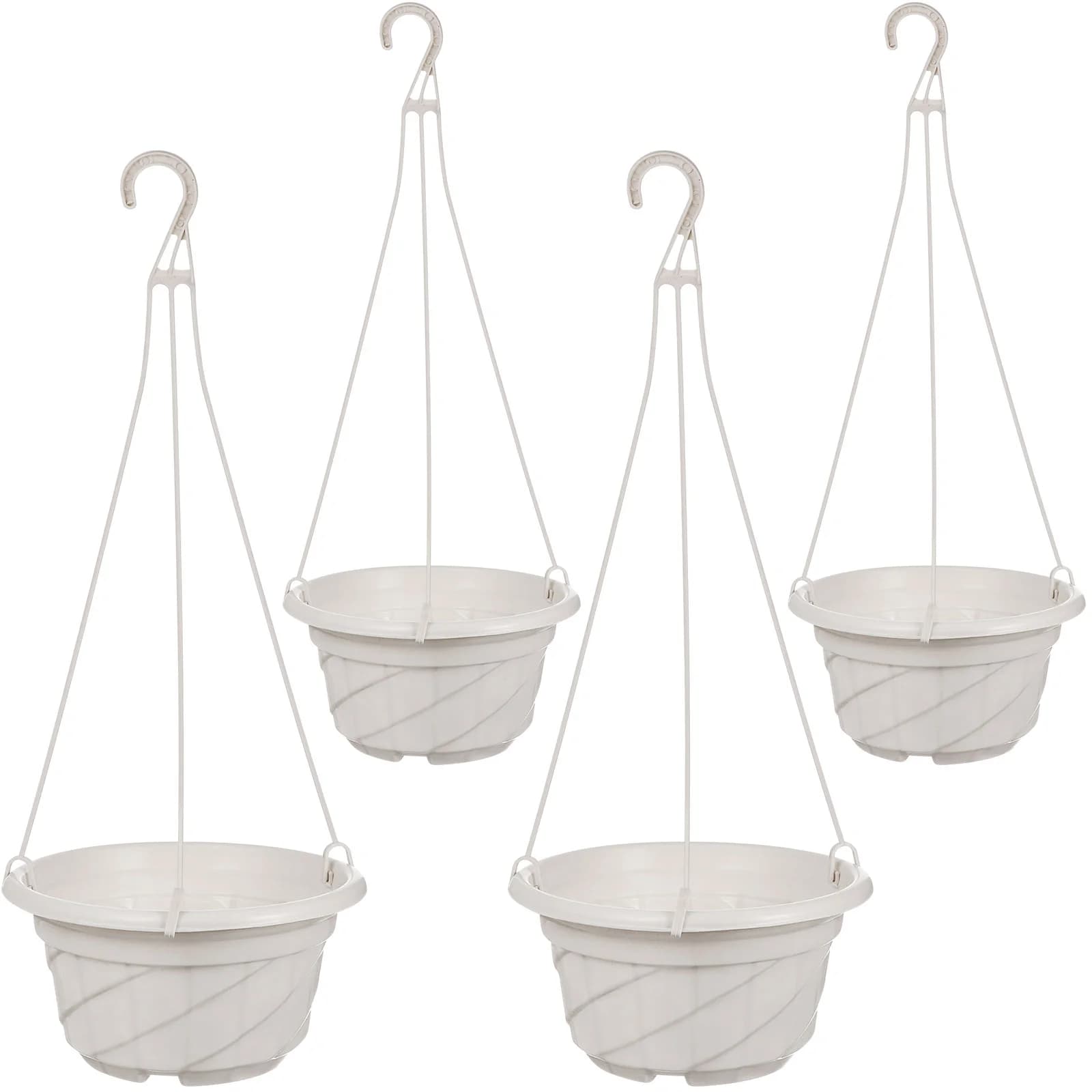 4 pezzi cesto sospeso cestini per piante vaso fioriera per interni vasi per piante piccoli fioriere supporto staffa in plastica per esterni