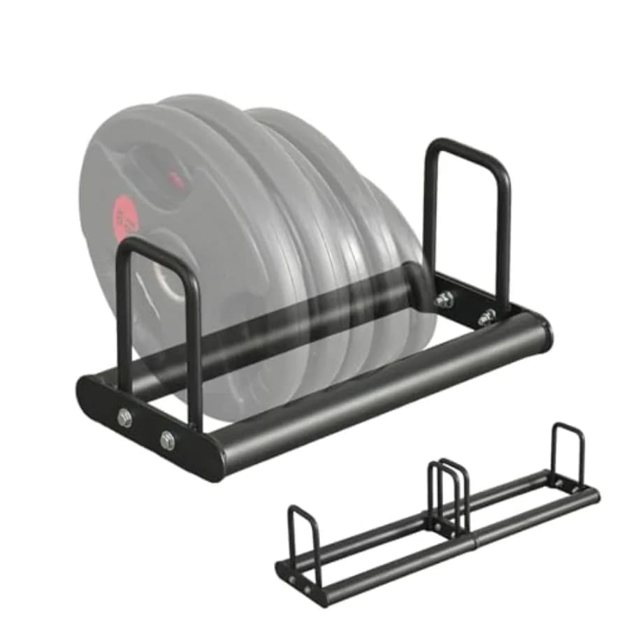 Porta dischi da 1 pezzo per palestra domestica - Porta dischi olimpici progettato per un'efficiente conservazione e un facile accesso, supporta fino a 66 kg