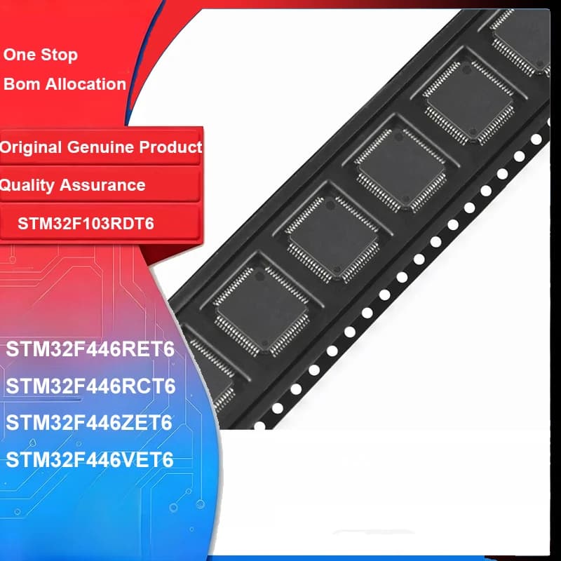 Original New 1 Pcs STM32F446RET6 STM32F446RCT6 STM32F446ZET6 STM32F446VET6 Microcontroller Integrated Circuit for Arduino