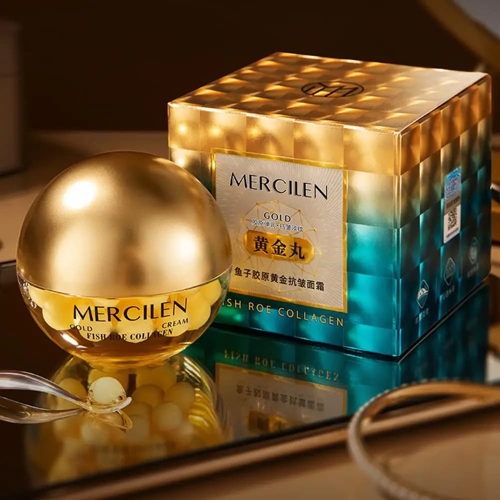 Hydrating Face Cream Collagen and Gold Anti-wrinkles, Cavial and Collagen Cream, Face Cream High Hydrating Effect with Gold