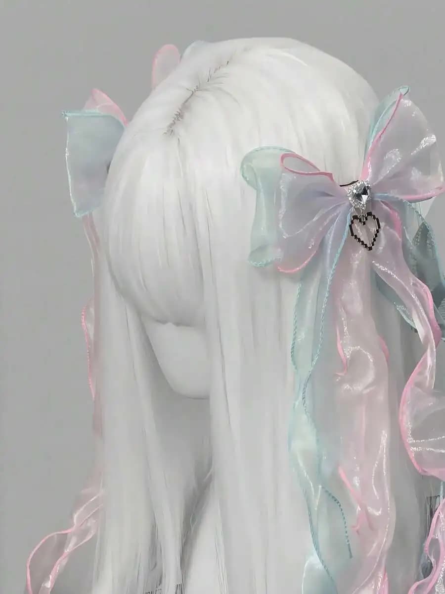 ROMWE Fairycore Fashionable & Sweet Ombre Bow Hair Clip