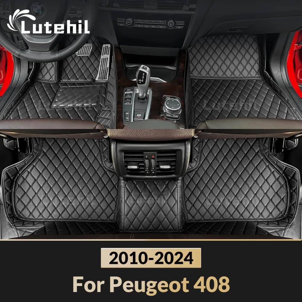 Tappetini auto per Peugeot 408 2010-2024 408x 2023-2025 Tappetini personalizzati Automobile Tappeto Copertura Accessori interni