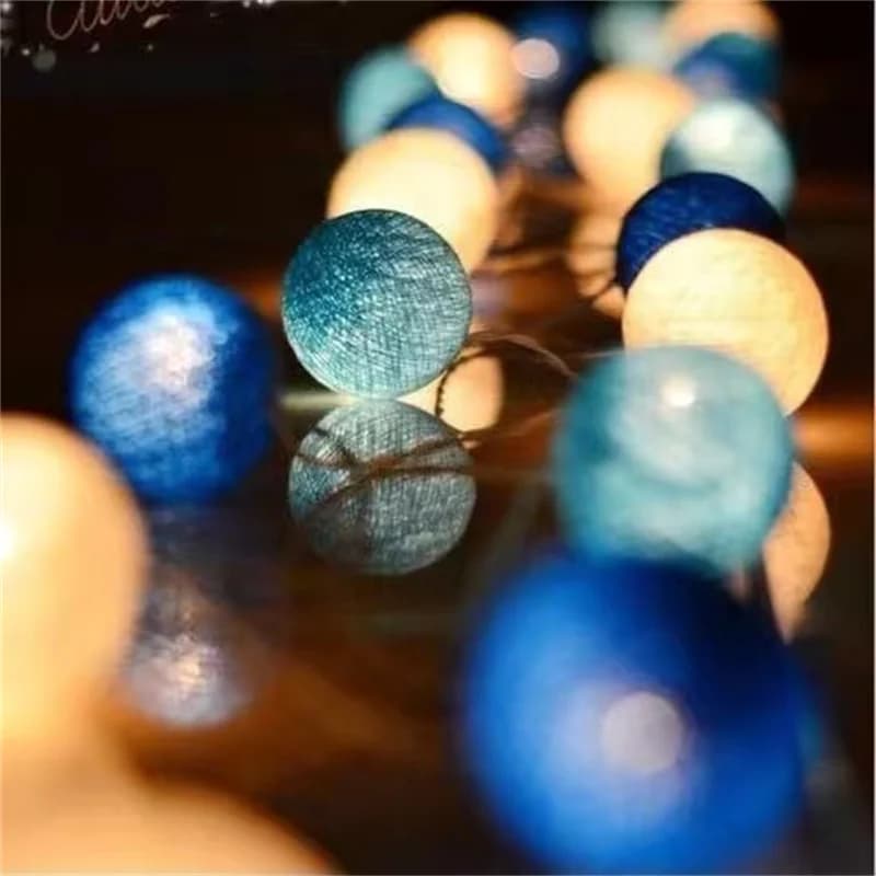 Luci a Corda con Palline di Cotone LED 1,5M/3M, Luci Decorative per Casa, Interni, Matrimoni, Camere da Letto, Feste, Scale, Festival