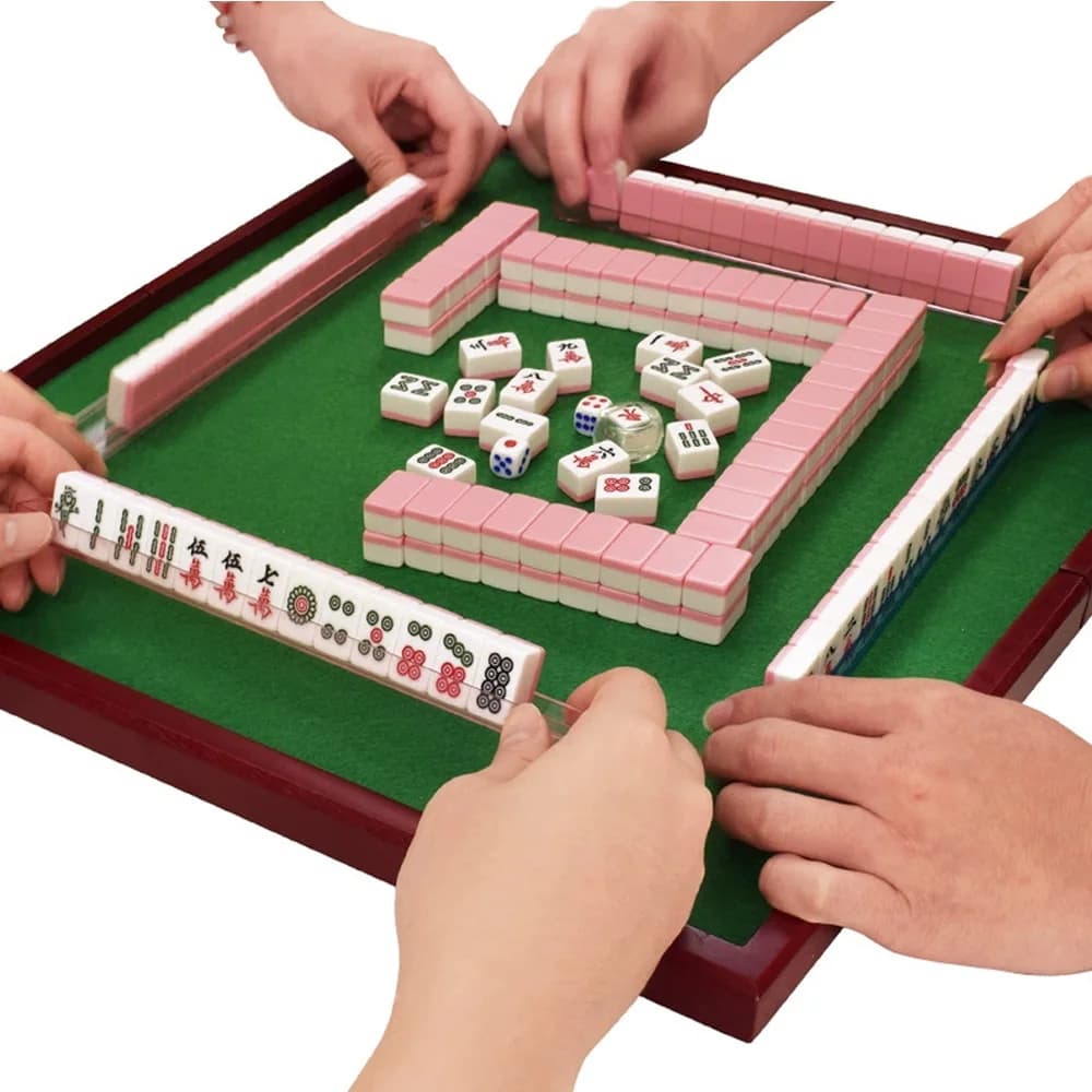 Mini Mahjong da 23mm, 144 pezzi/set, Gioco da Tavolo Tradizionale Cinese, Giocattoli per Famiglie, Numeri e Caratteri Cinesi Finemente Intagliati