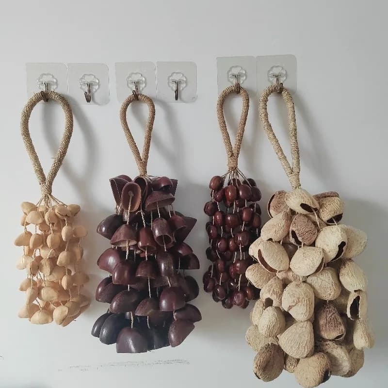 Large Nut Shell Hand Bell Sound Healing Wind Chimes Handmade Meditation Musical Bells Relax Accompaniment Percussion Instruments