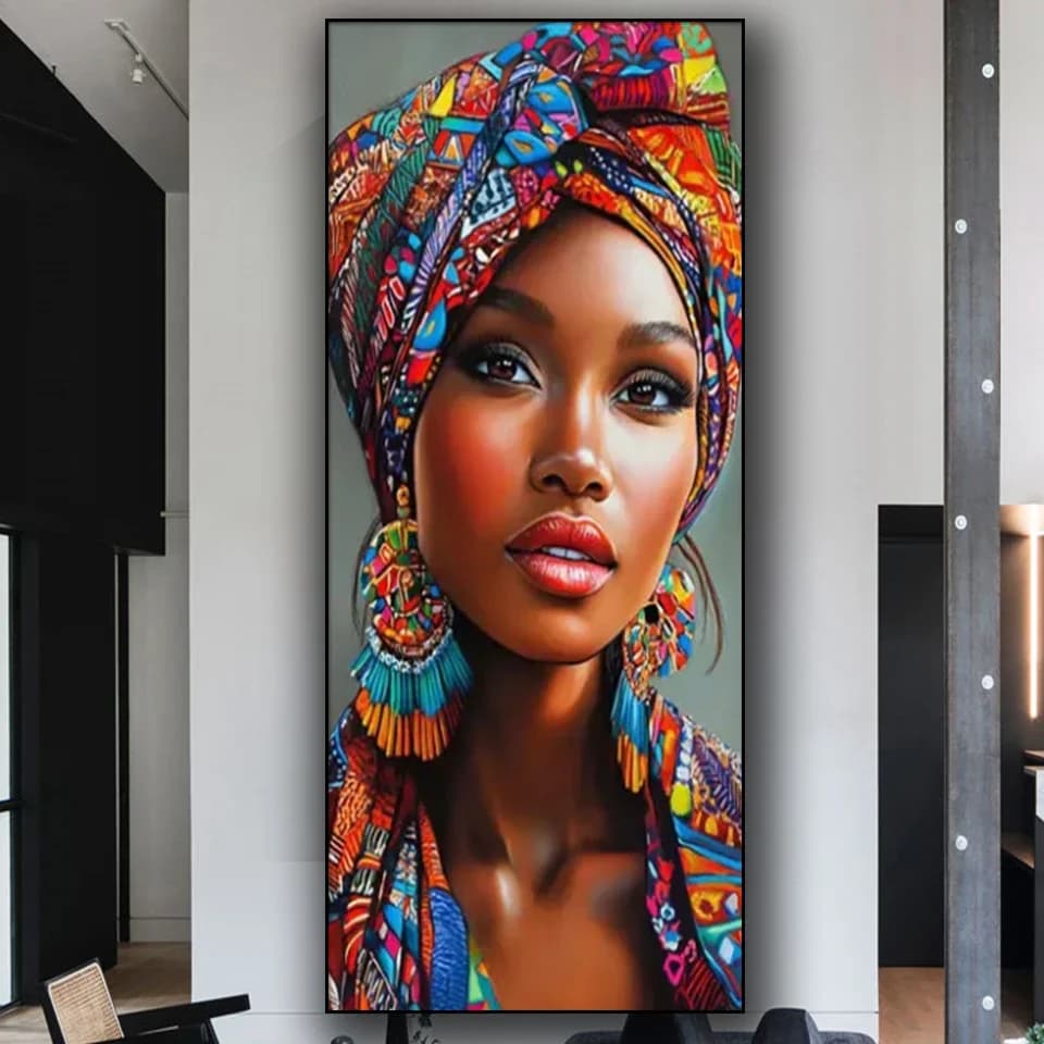 Foulard africano colorato per le donne pittura diamante fai da te arte nuovo 2026 diamante mosaico punto croce kit decorazioni per la casa
