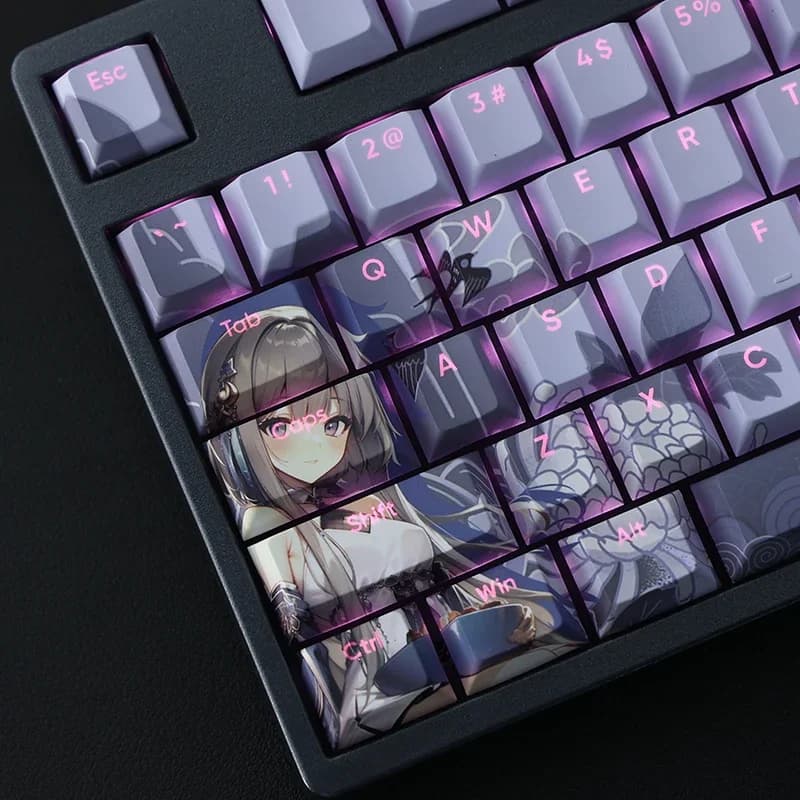 108 tasti/set Anime personalizzato carino ragazza sexy PBT retroilluminato keycap per tastiera meccanica Mx Cherry fai da te
