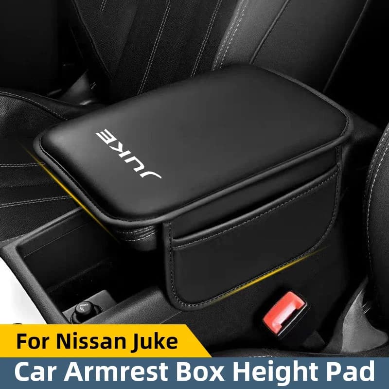For Nissan Juke F15 F16: raised bearing for car armrest, central holder for phone and cards, sponge