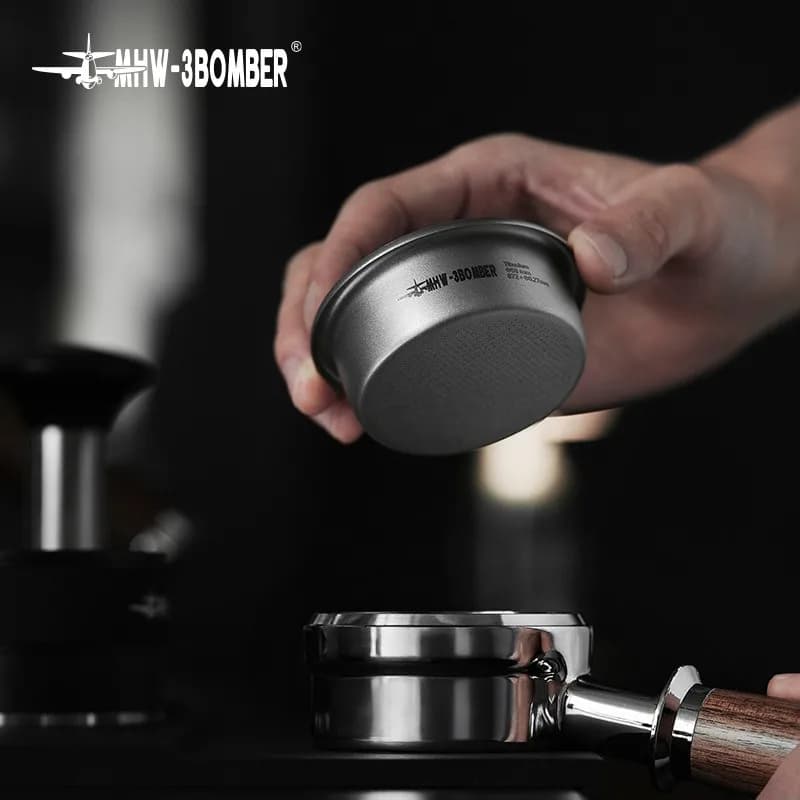 MHW-3BOMBER 58mm Pure Titanium Precision Espresso Basket, Stable Extraction Aroma Lock Filter Bowl for All 58mm Coffee Makers