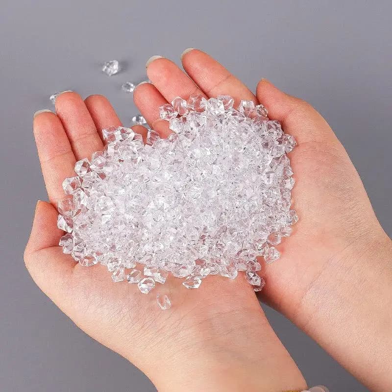 1 Set Mini Cristalli di Ghiaccio Trasparenti, Granuli di Ghiaccio, Accessori di Simulazione per Decorazione Casa delle Bambole in Miniatura