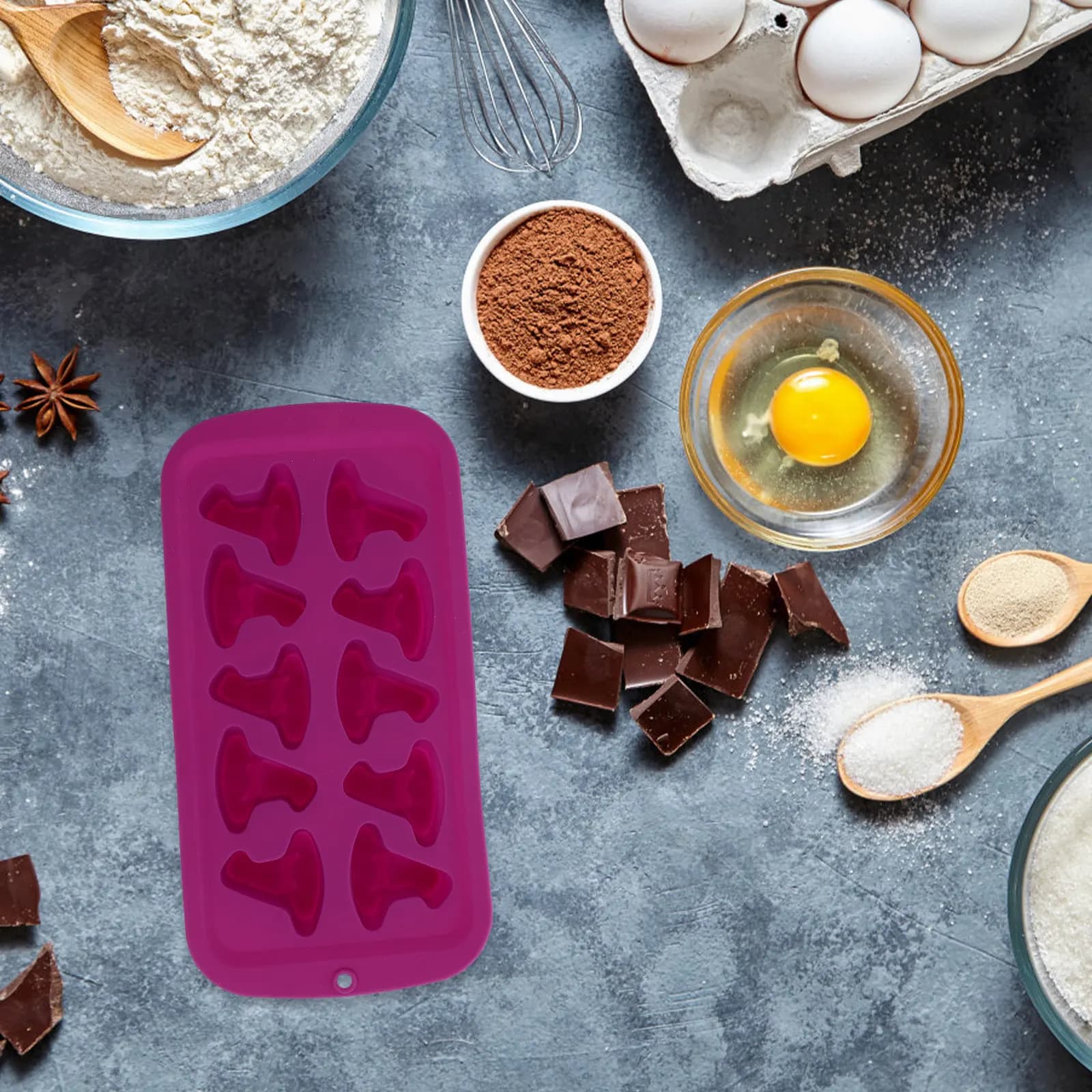 2Pcs Wizard Hat Shaped Silicone Molds Food Grade Halloween Chocolate Ice Cube Candy Making Tools Reusable Easy Demould Smooth