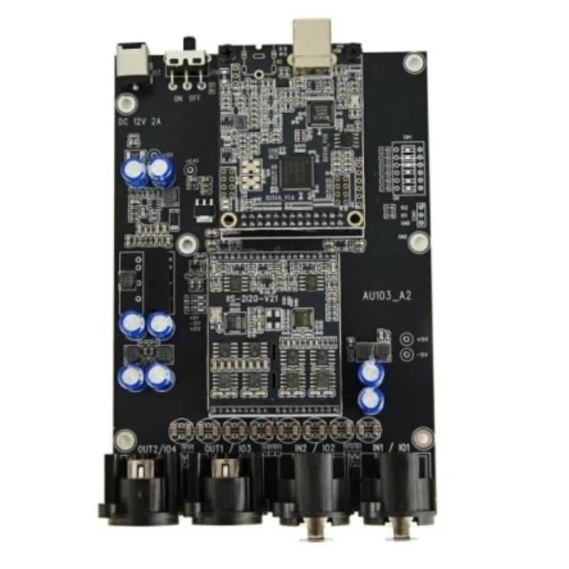 Scheda audio USB ASIO, scheda di acquisizione Xmos a 2 canali, registrazione e riproduzione, indicatore di misurazione ES9018 ES9822