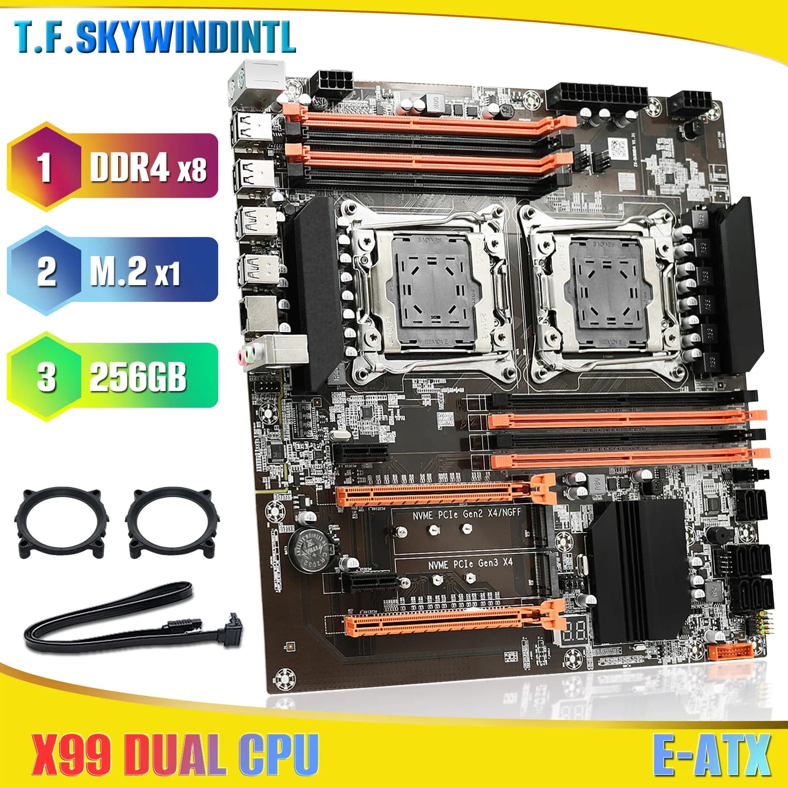 Scheda madre X99 doppia CPU Intel (5a/6a generazione) Schede madri server computer LGA 2011-V3 E-ATX Per server pc computer