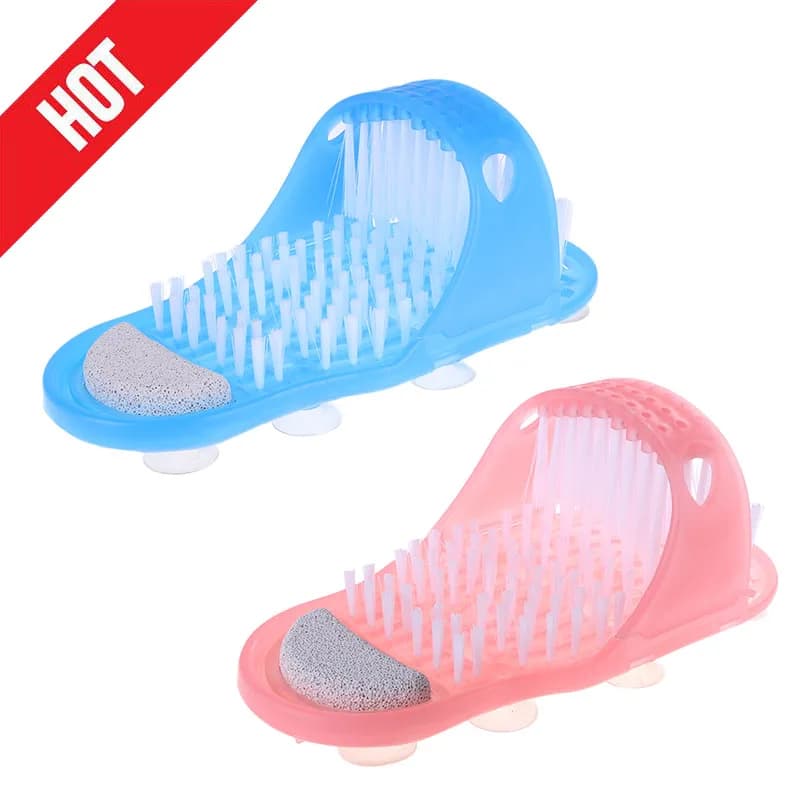 Scarpe da bagno in plastica Pietra pomice Scrubber per piedi Spazzola da doccia Massaggiatore Pantofole per piedi Prodotti per il bagno Cura dei piedi