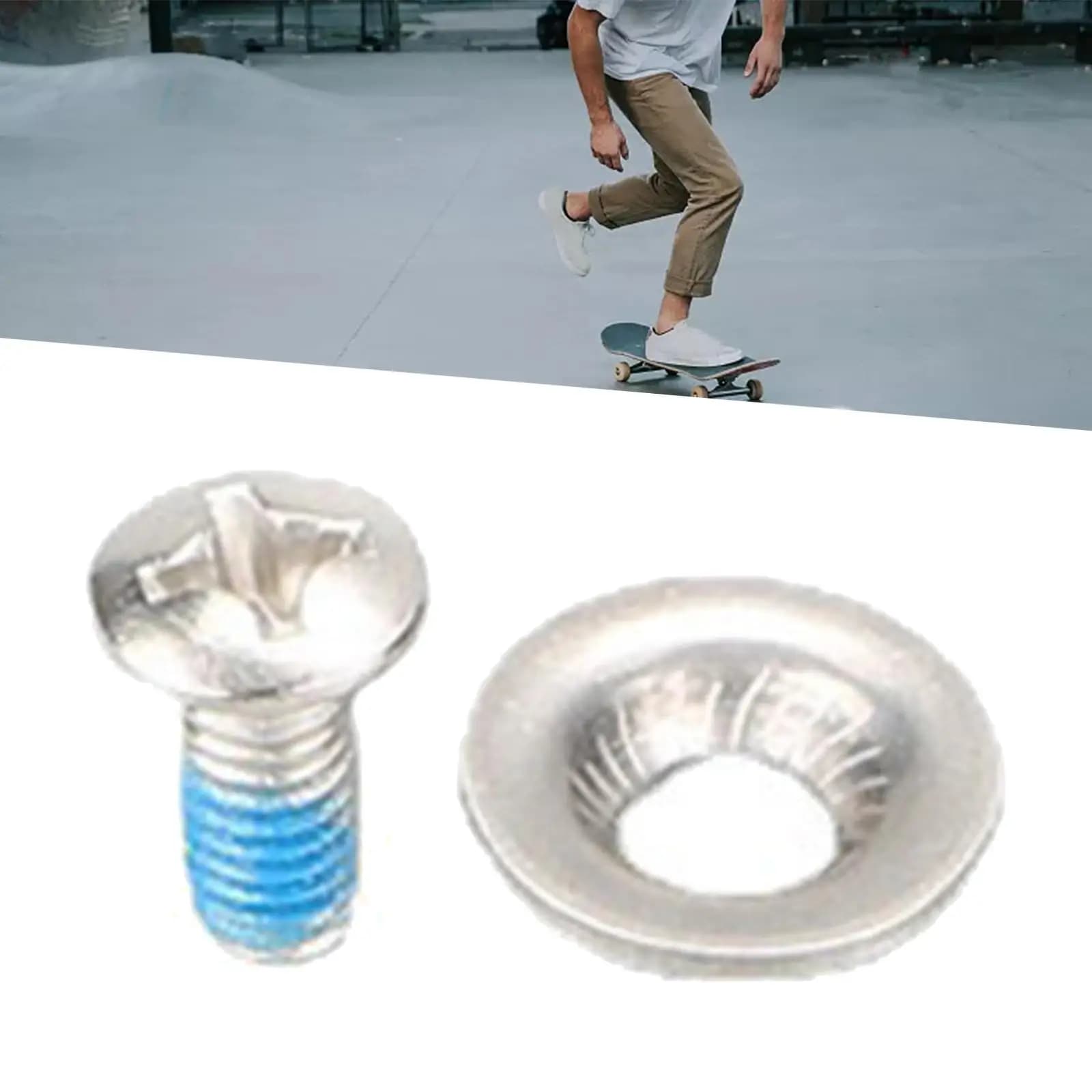 Snowboard Mounting Screws with Countersunk Washers M6 15mm Stainless Steel Binding Hardware for Snowboard Bindings Ski Fixed