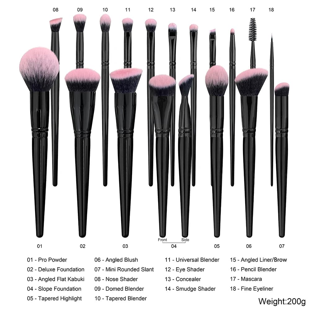 New 18 Pcs/Set Professional Makeup Brushes Set Foundation Powder Eyeshadow Eyelash Blush Make Up Brush Cosmetic Beauty Tools