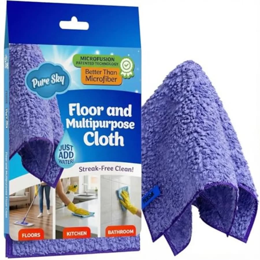 Pure-Sky Magic Deep Clean Cleaning JUST ADD Water No Detergents Needed - Ultra Microfiber - Stick-Attachable for Mop, or as Han
