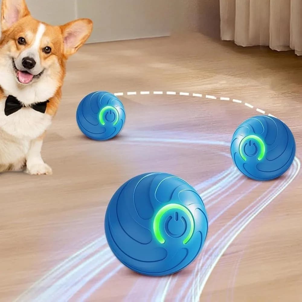USB Rechargeable Cane Intelligent Toy Ball, Morsi Resistant, Interactive, With Rebounding Design and Movement