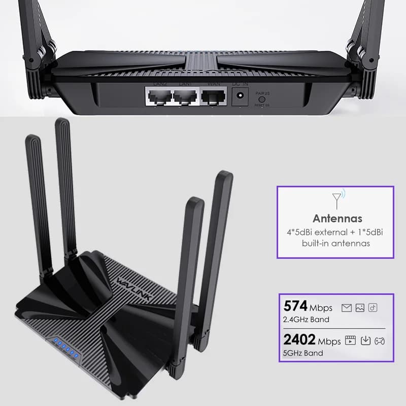 AX3000 Dual Band WIFI6 Router AP/Ripetitore wireless Ripetitore di segnale wireless Ethernet Router wireless Switch di rete wifi 2.4G